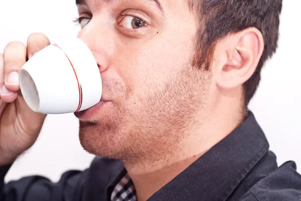 Uomo d'affari che beve caffè — Foto Stock