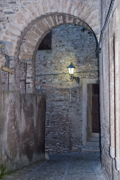 Old town of Erice at night — Stock Photo, Image