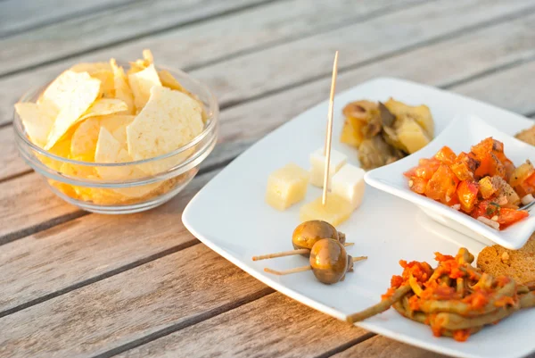 Italian appetizer. happy hour — Stock Photo, Image