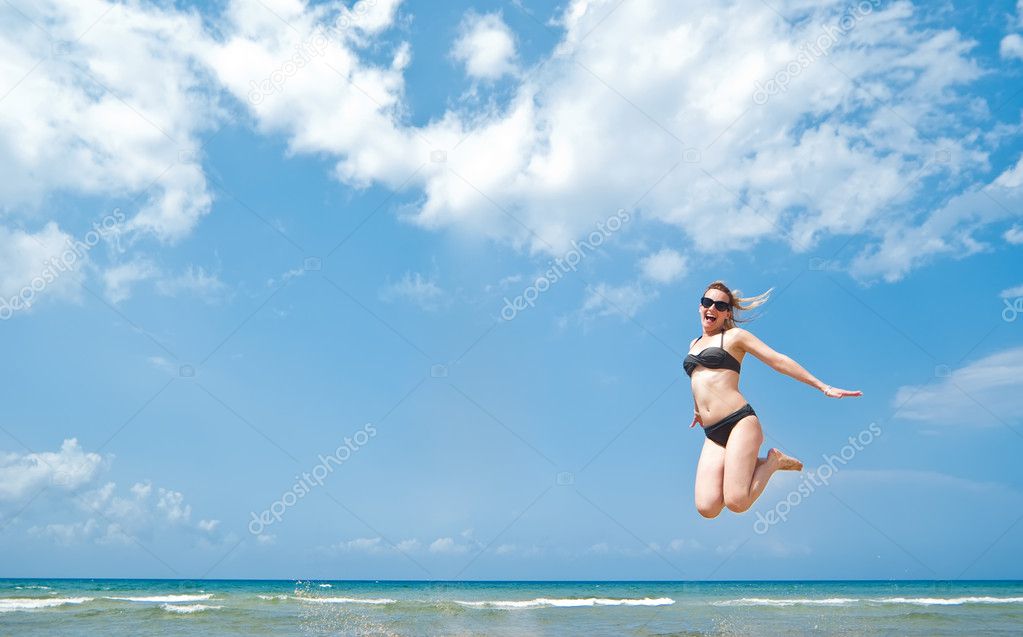 Active beauty jumping