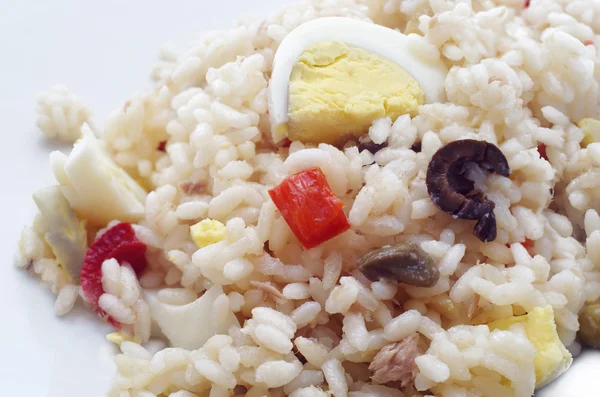 Salada de arroz isolada .closeup — Fotografia de Stock