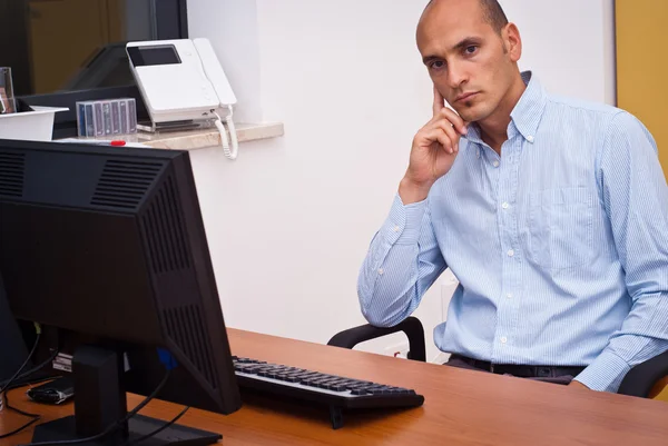 Zakenman in functie — Stockfoto