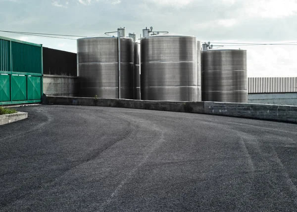 Industriële silo 's — Stockfoto