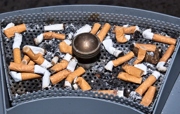 Beaucoup de mégots de cigarettes sales — Photo
