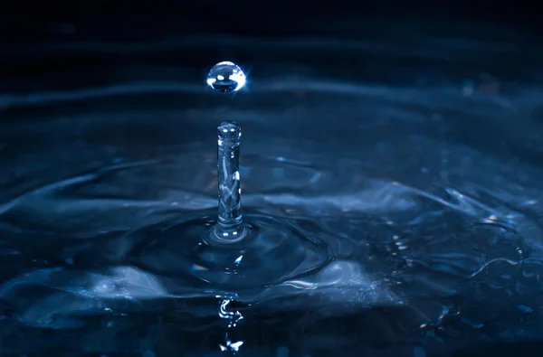 Blue Water drop splash — Stock Photo, Image