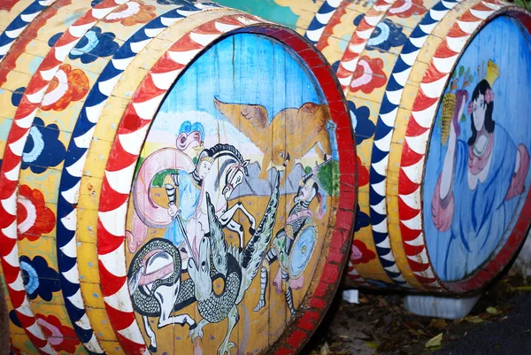 Sicilian wooden barrel — Stock Photo, Image