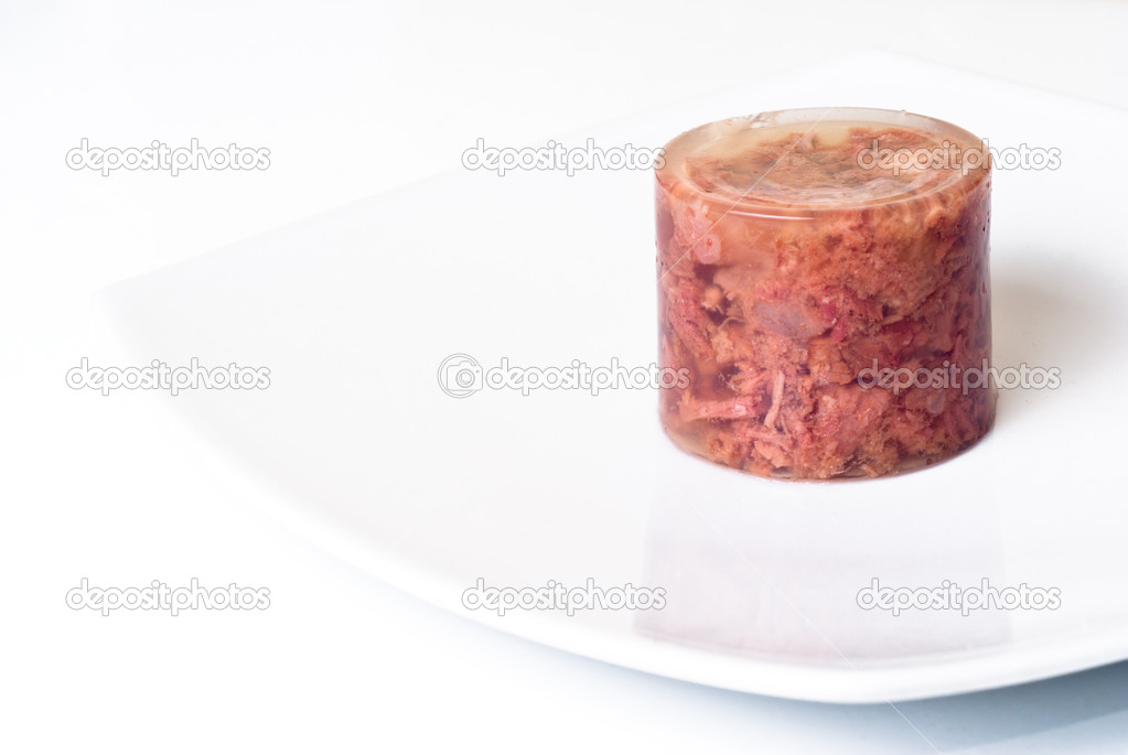 Stew in jelly isolated 