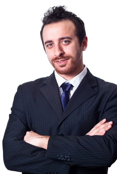 Portret van een vertrouwen zakenman met gevouwen armen — Stockfoto