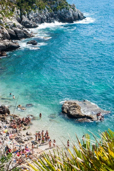 Francesi beach, mongerbino, Szicília — Stock Fotó