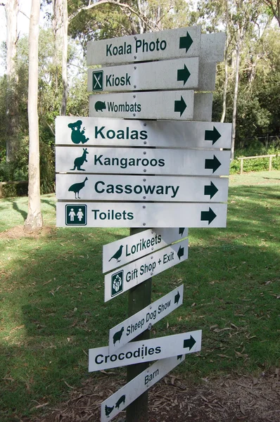 Sign in Australian Zoo — Stock Photo, Image