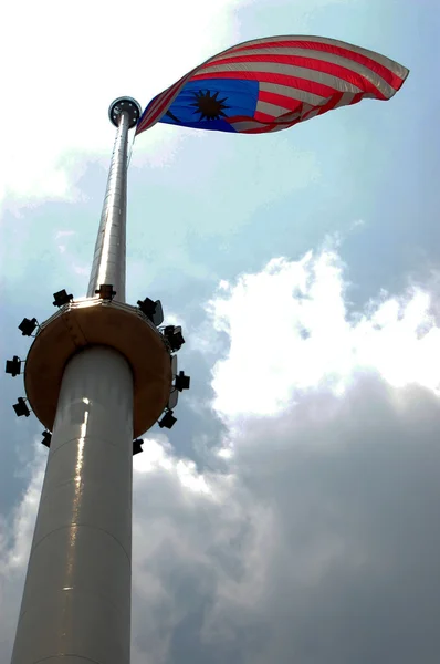 Malaysian flag Kuala Lumpur — Stock Photo, Image