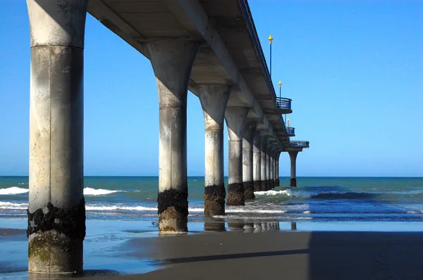 New Brighton pier Cristchurch — Stock Photo, Image