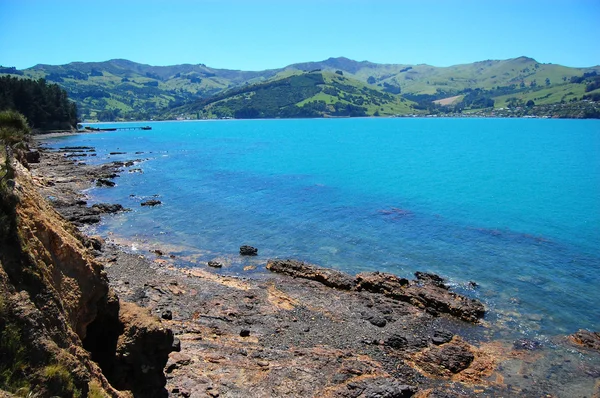 Costa rocosa Nueva Zelanda — Foto de Stock