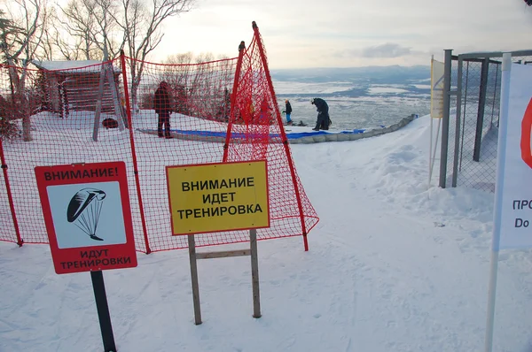 Señal de parapente de invierno — Foto de Stock