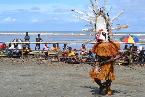 Traditionele dans masker festival Papoea-Nieuw-guinea — Stockfoto