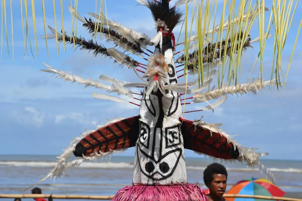 Geleneksel dans maske Festivali papua Yeni Gine — Stok fotoğraf