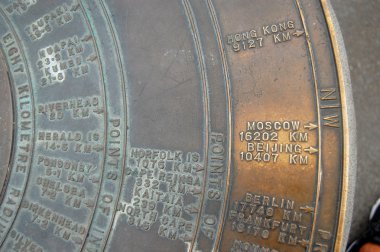 metal turizm plaka yön işareti Moskova ve Pekin