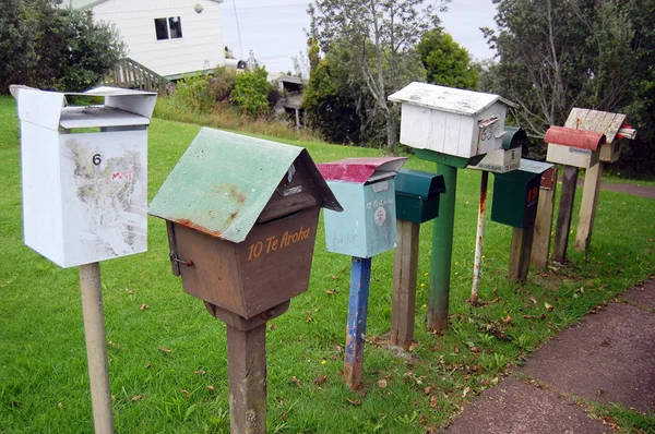 Anciennes boîtes aux lettres zone rurale — Photo