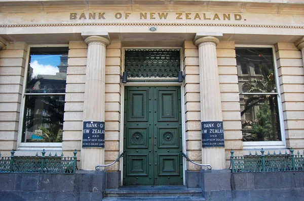 Bank of New Zealand entrance exterior building — Stock Photo, Image