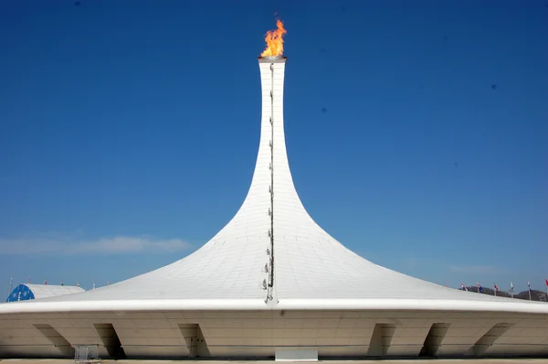 Олимпийский огонь на XXII зимних Олимпийских играх Сочи-2014 — стоковое фото