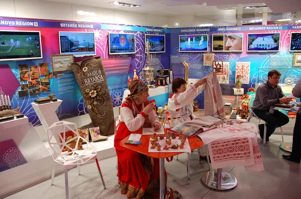 Bryansk Region exhibition stand at XXII Winter Olympic Games Soc — Stock Photo, Image