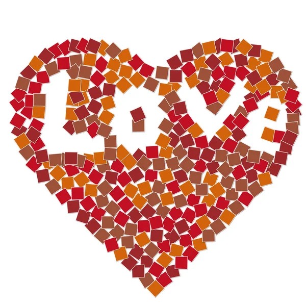 Mozaika srdce ilustrace — Stock fotografie