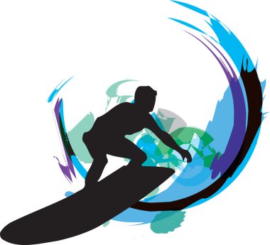 Surf. Vector illustration