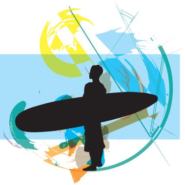 Surf. Vector illustration