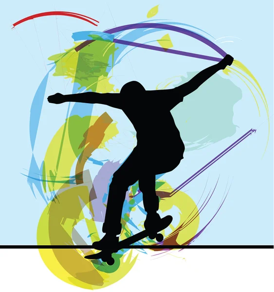 Illustration de skateboard — Image vectorielle