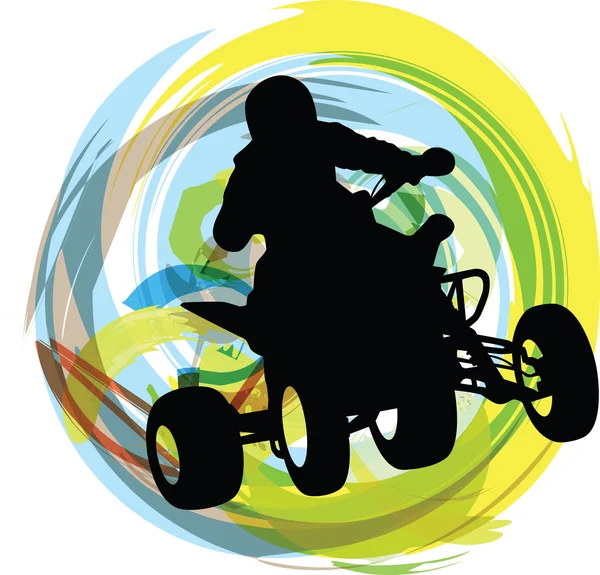 sporcu quad bisiklet sürme kroki