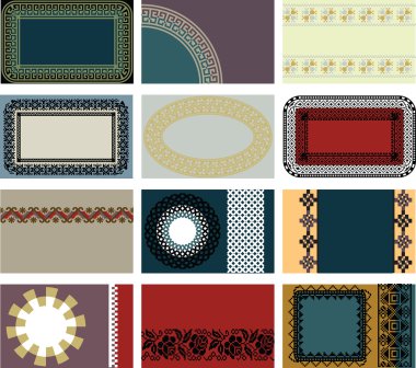 Yatay kartvizitler. eski arka plan