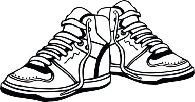 Sport shoes illustration clipart