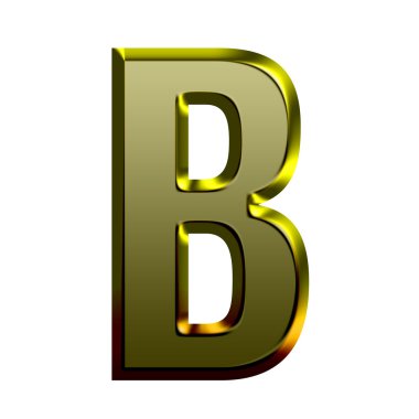 3d Altın yazı tipi illüstrasyonu