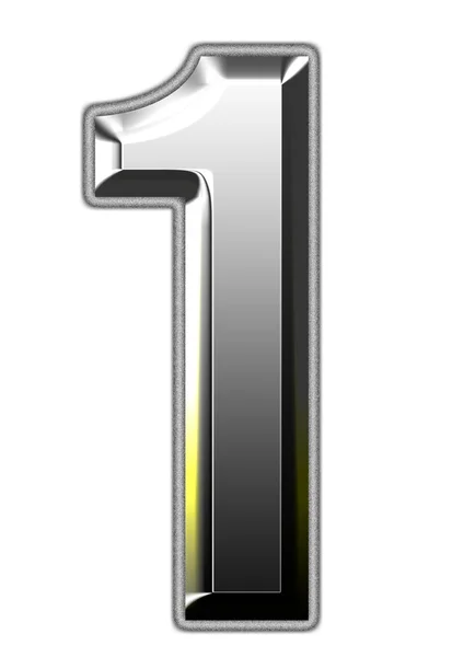 Illustrazione del carattere 3d silver — Foto Stock
