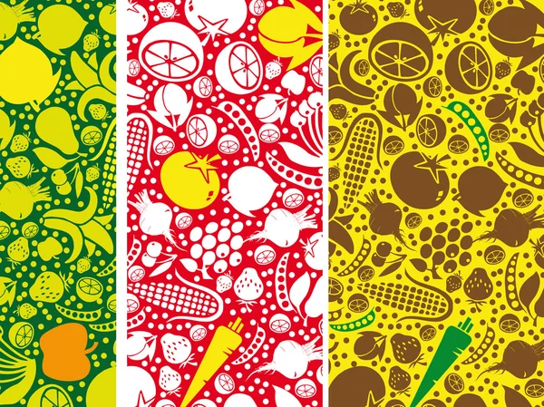 Modèle de fruits et légumes. Illustration vectorielle — Image vectorielle