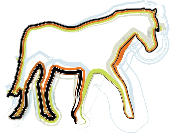 Ilustración abstracta del caballo — Vector de stock