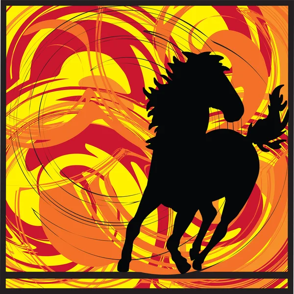 Illustrazione astratta del cavallo — Vettoriale Stock