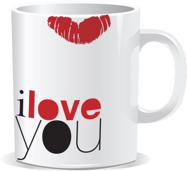 I love you mug clipart