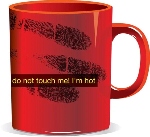 Do not touch me! i´m hot — Stockvector