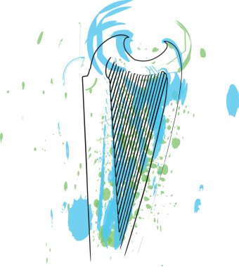 soyut harp illüstrasyon