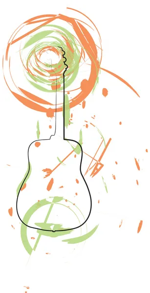 Absztrakt gitár illusztráció — Stock Vector