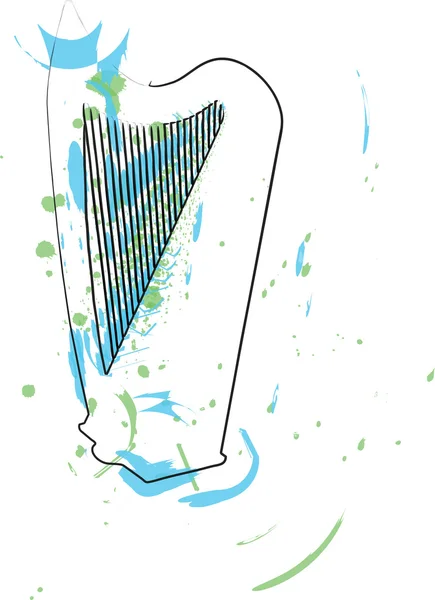 Illustration abstraite de harpe — Image vectorielle