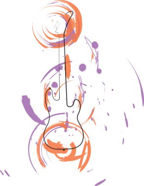 soyut gitar illüstrasyon