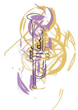 Music Instrument. Vector illustration clipart