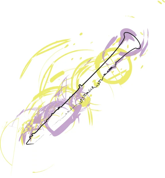 Flauta abstracta ilustración — Vector de stock