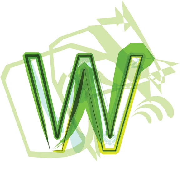 Green letter — Stock Vector