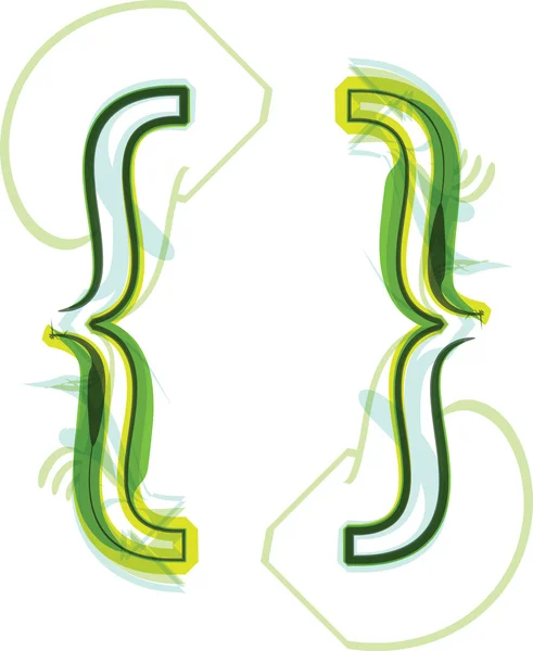 Зеленая буква — стоковый вектор