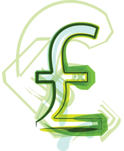 Zelený symbol Euro — Stockový vektor