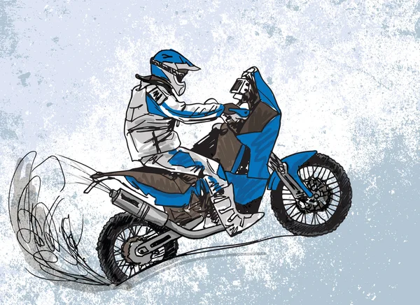 Resumo esboço do motociclista. Ilustração vetorial —  Vetores de Stock