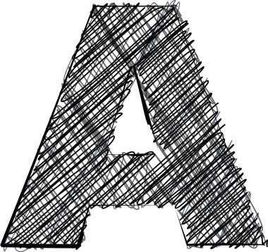 el draw yazı tipi. mektup bir